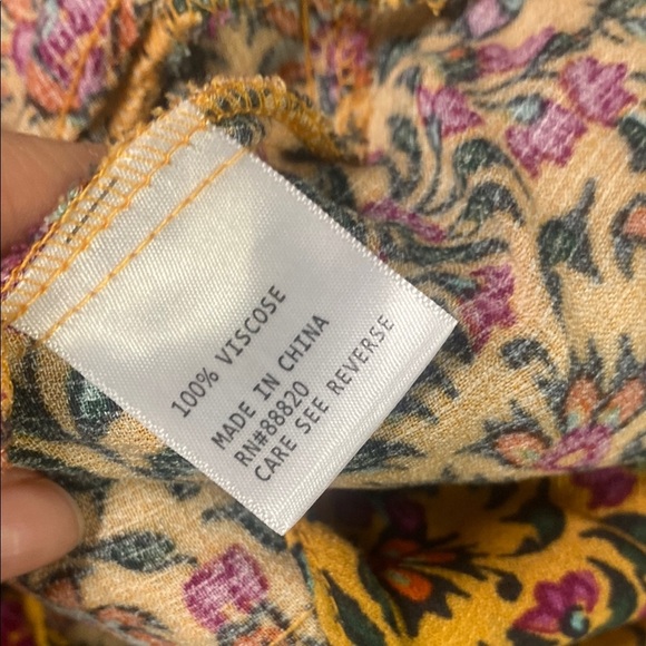 Cynthia Rowley Floral Yellow Maxi Skirt Size Xs - Picture 6 of 7